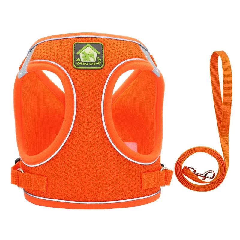 Dog Harness Small Medium Sized Dog Vest Style Leash Reflective Puppy Summer Breathable Harnesses Pet Supplies Dog Collar Corgi