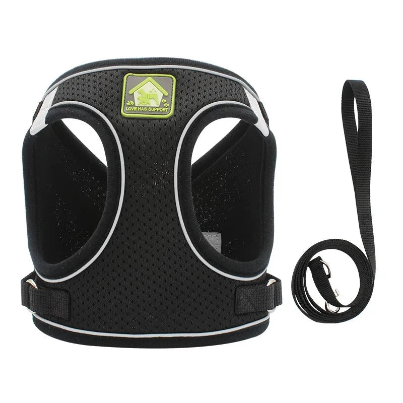 Dog Harness Small Medium Sized Dog Vest Style Leash Reflective Puppy Summer Breathable Harnesses Pet Supplies Dog Collar Corgi