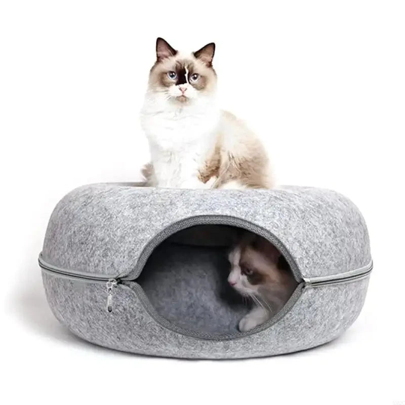 Soft Felt Cat Hideaway Tunnel