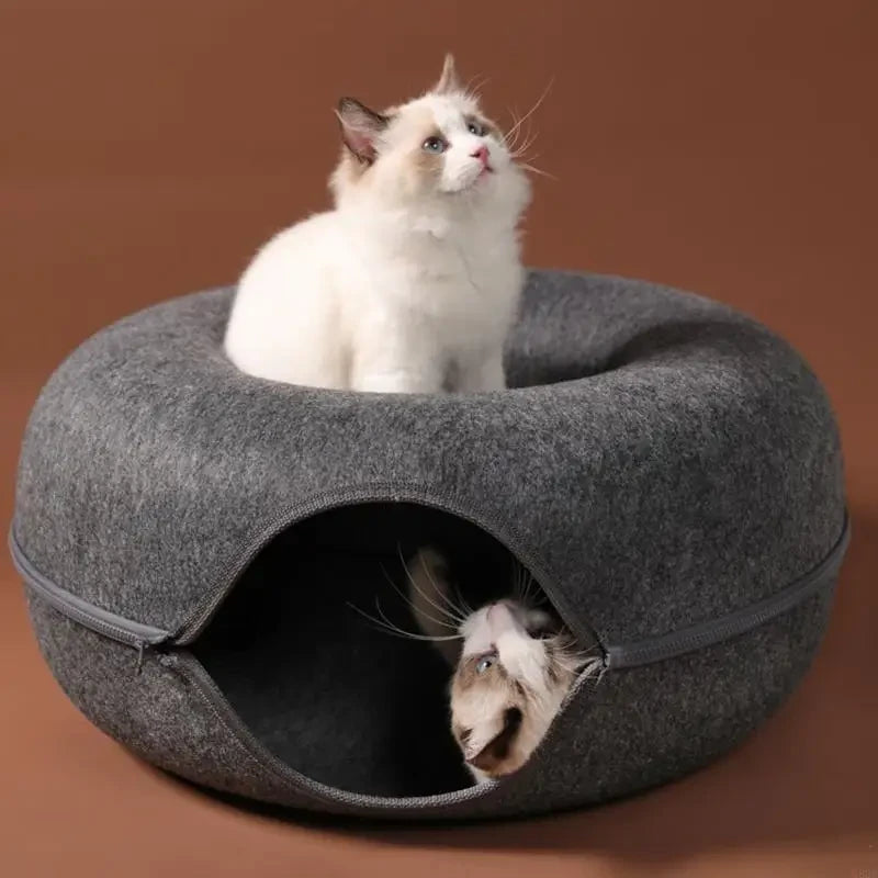 Soft Felt Cat Hideaway Tunnel