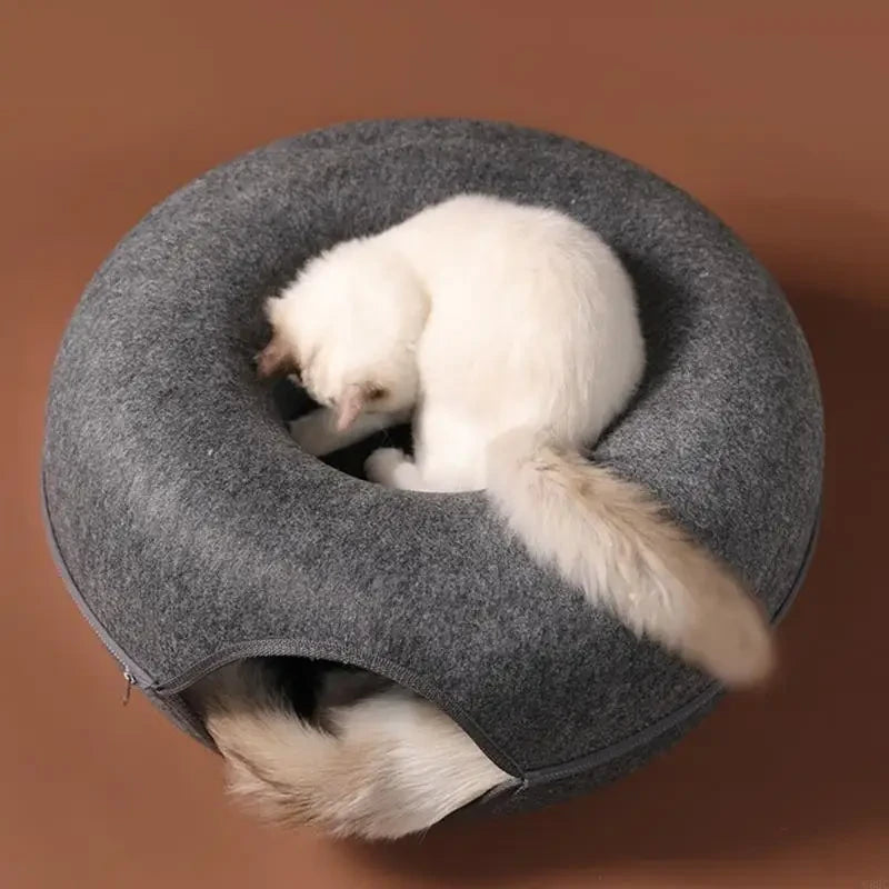 Soft Felt Cat Hideaway Tunnel
