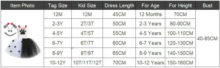 Dalmatians Dog Tutu Dress for Baby Girls White Black Spotted Dog Halloween Costumes Kids Puppy Outfits Children Animal Clothes