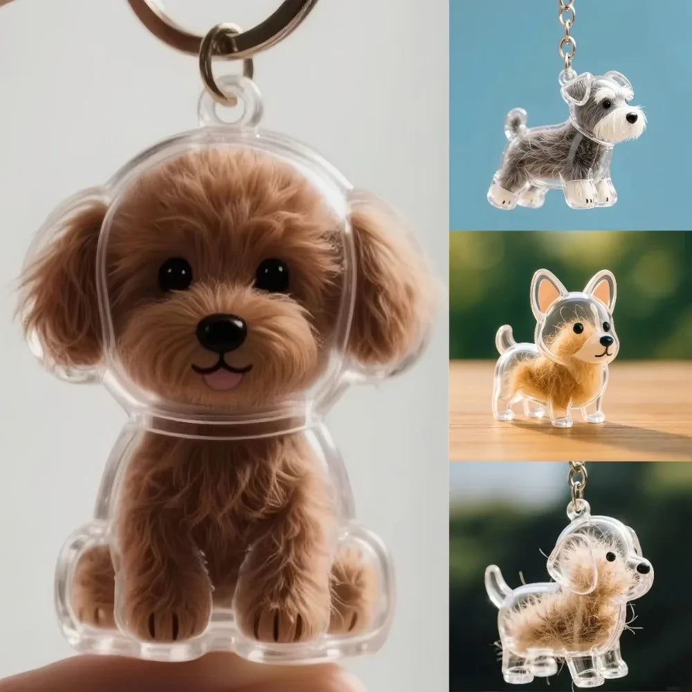 Dog Hair Storage Keychain