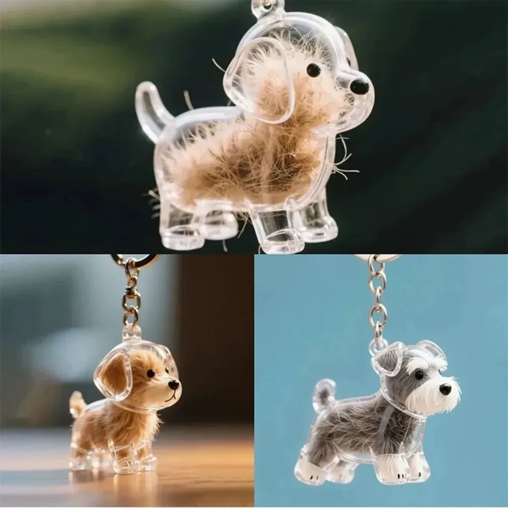 Dog Hair Storage Keychain