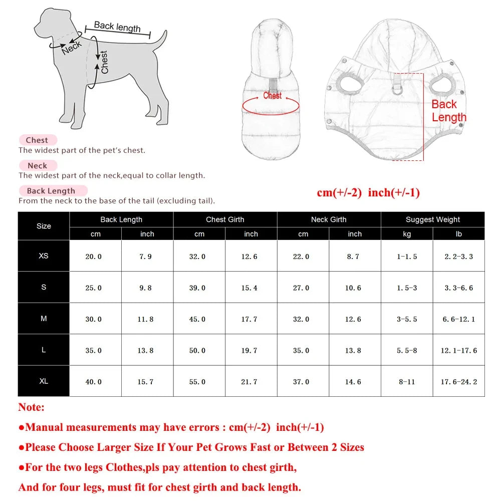 Fleece Windproof Pet Winter Coat