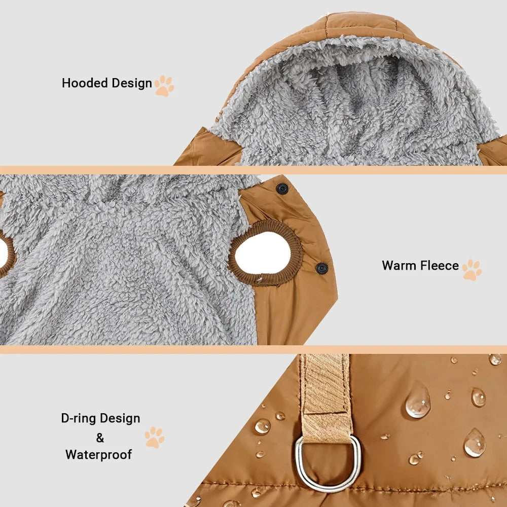 Fleece Windproof Pet Winter Coat