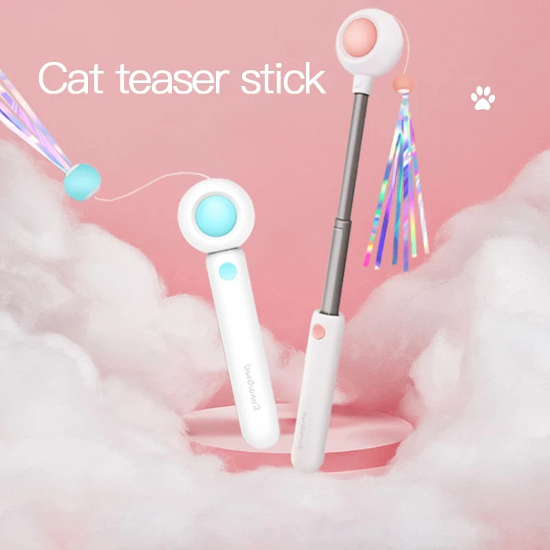 Interactive Feather Cat Teasing Stick