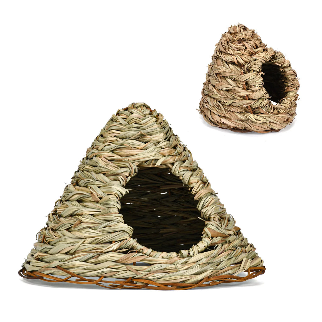 Hamster House Handmade Straw Cage Golden Bear Guinea Pig Hammock Basket Hamster Cage Small Pet Nest Bed Small Pet Supplies