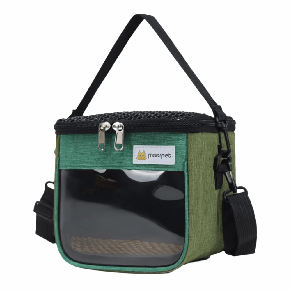 Fashion Portable Pet Takeaway Bag Clear View Handheld Chinchilla Outdoor Cage Oxford Large Space Pet Backpack Pet Supplies