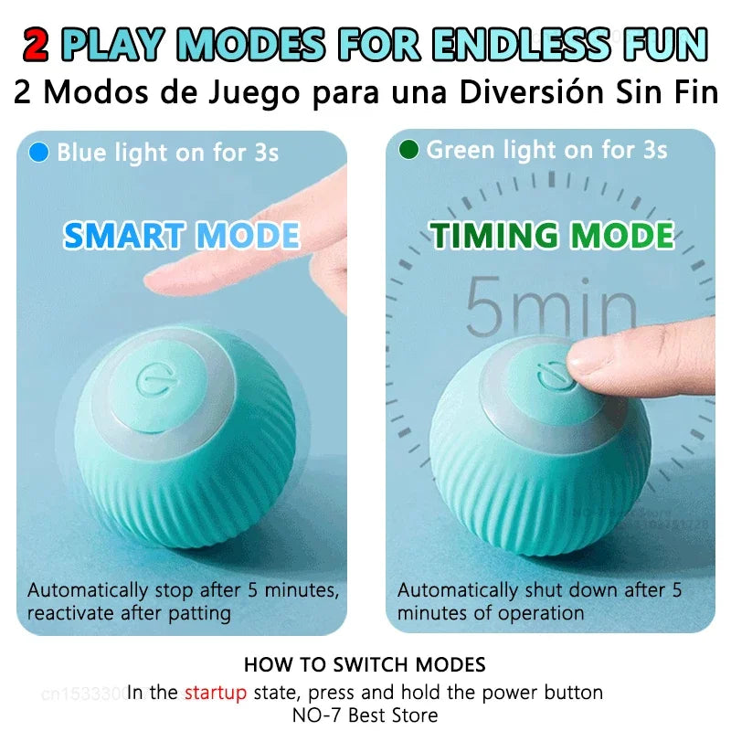 Cat Interactive Ball Smart Cat Toys Electronic Interactive Cat Toy Indoor Automatic Rolling Magic Ball PetAccessories