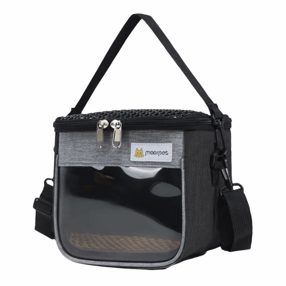 Fashion Portable Pet Takeaway Bag Clear View Handheld Chinchilla Outdoor Cage Oxford Large Space Pet Backpack Pet Supplies