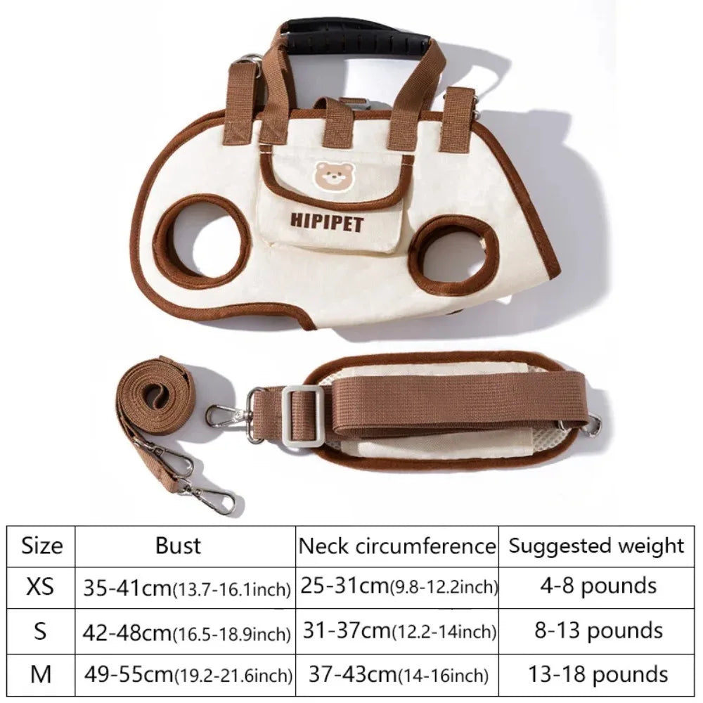 Portable Pet Carrier Backpack Breathable Dog Cat Travel Bag Multi Functional Adjustable Strap Easy Clean Outdoor Pet Bag