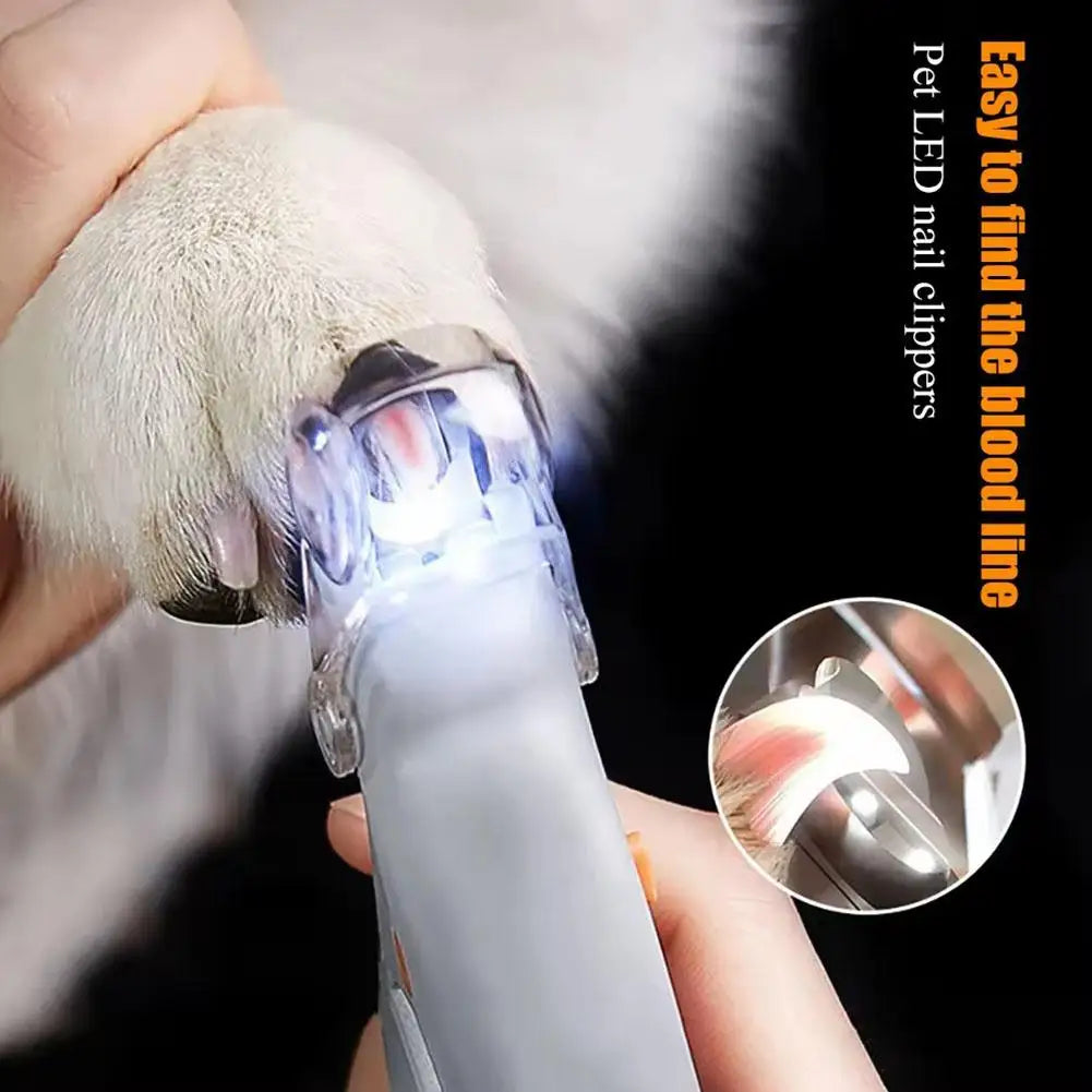 LED Light Pet Nail Clipper With Amplification Function Dog Cat Special Nail Trimmer Tool Pet Grooming Cleaning Supplies