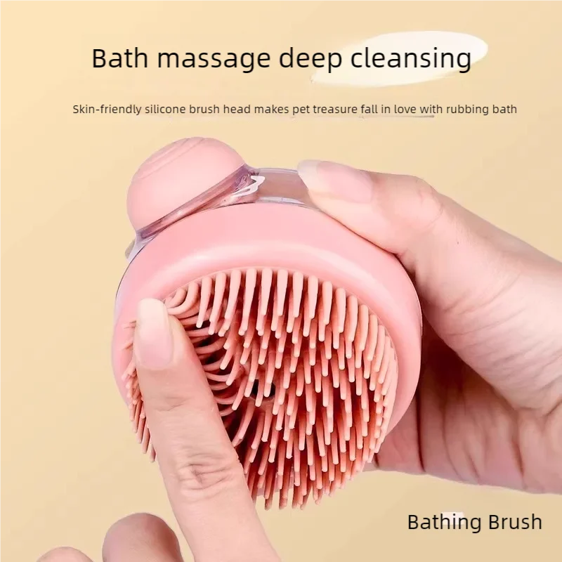 Pet Bathing Brush Soft Silicone Massager Shower Gel Bathing Brush Clean Tools Comb Dog Cat Cleaning Grooming Supplies