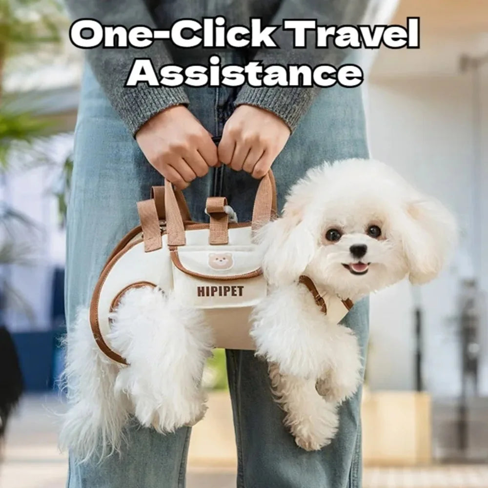 Portable Pet Carrier Backpack Breathable Dog Cat Travel Bag Multi Functional Adjustable Strap Easy Clean Outdoor Pet Bag