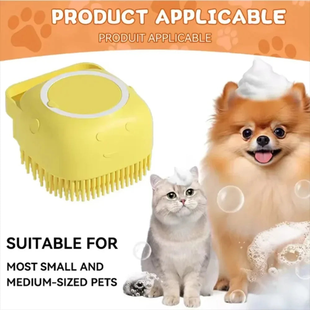 Silicone Bath Massage Brush Multifunctional Grooming Tool Soft Pet Accessories for Dogs Cats Shower Cleaning Care Supplies
