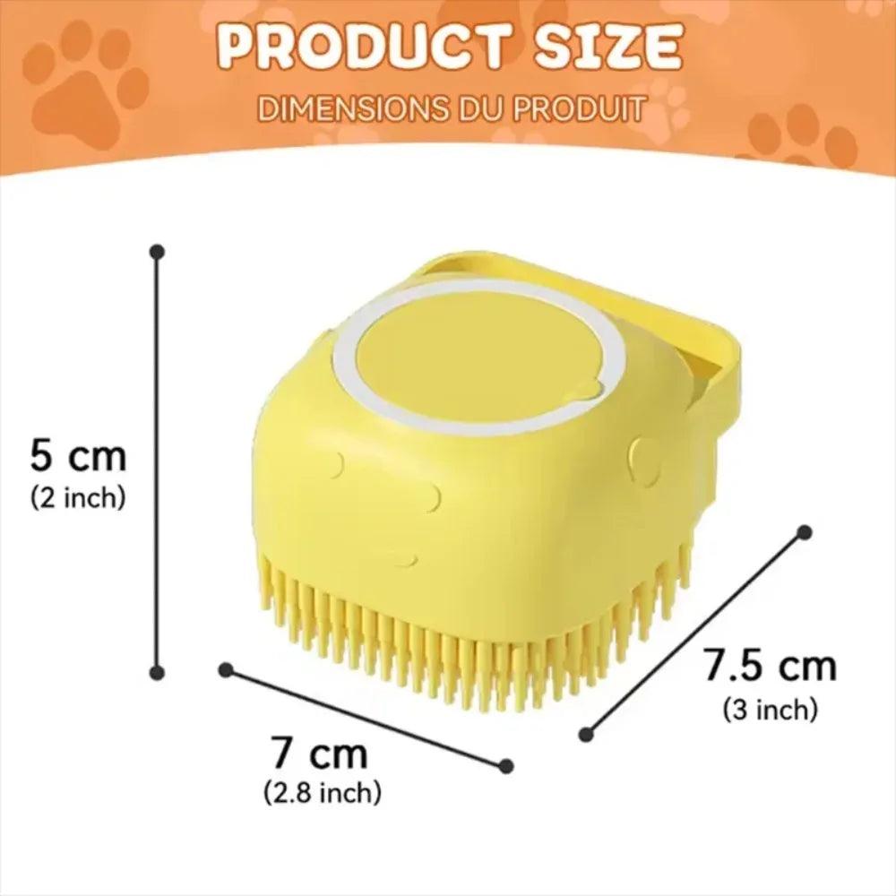 Silicone Bath Massage Brush Multifunctional Grooming Tool Soft Pet Accessories for Dogs Cats Shower Cleaning Care Supplies