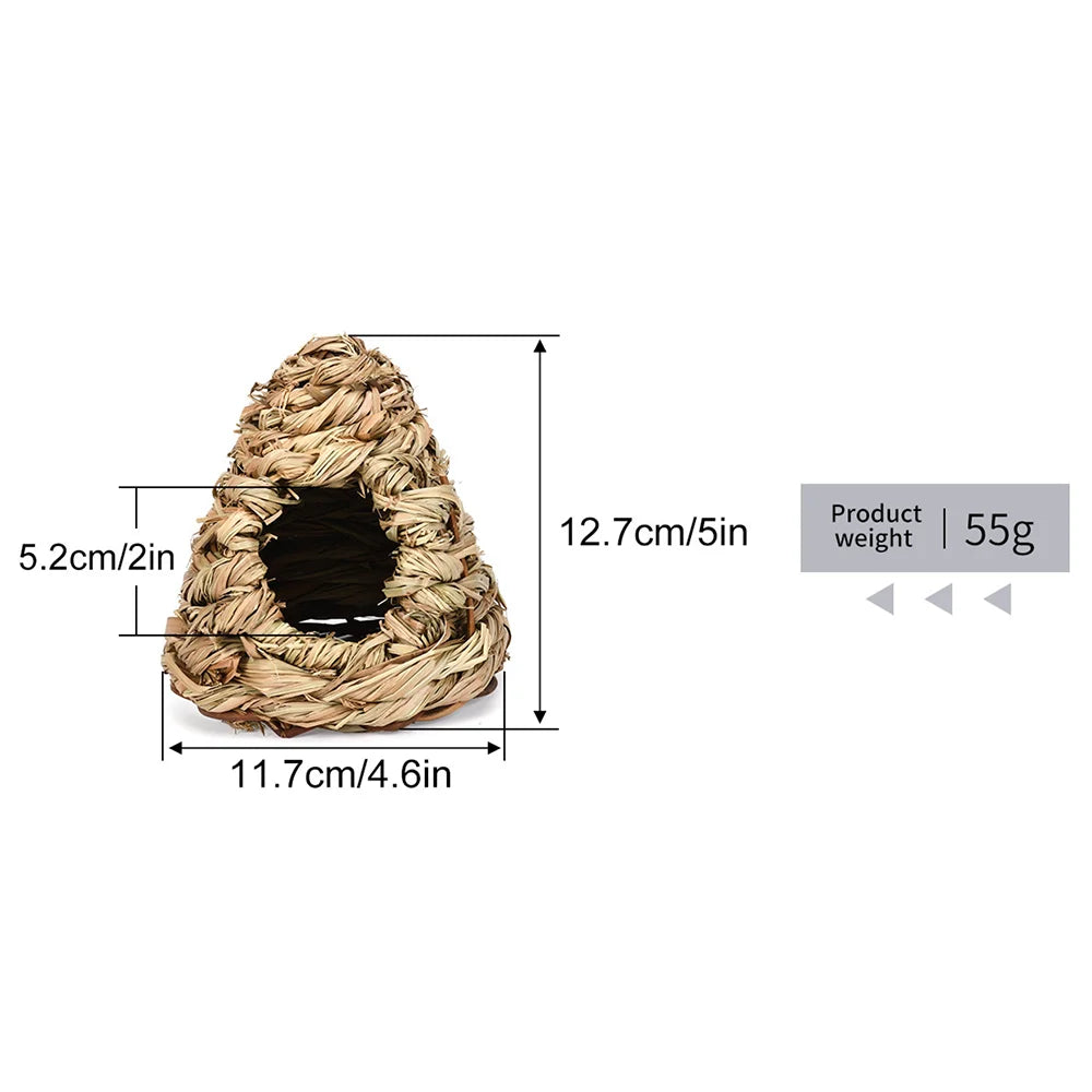 Hamster House Handmade Straw Cage Golden Bear Guinea Pig Hammock Basket Hamster Cage Small Pet Nest Bed Small Pet Supplies