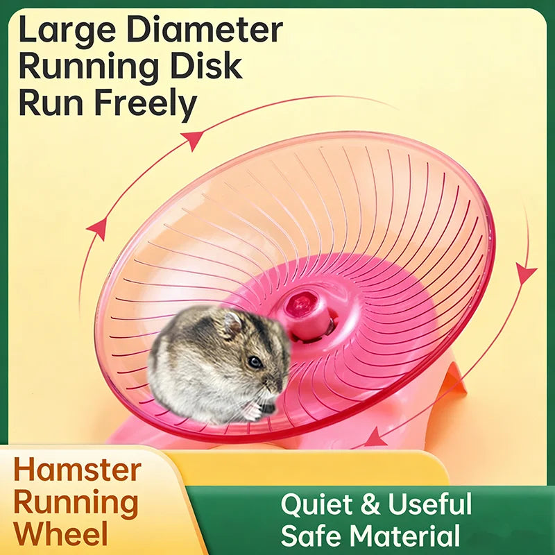 Silent Hamster Flying Saucer Running Disc Exercise Wheel For Golden Hamster Gerbil Mice Small Animals Pet Sports Toy Cage Supply