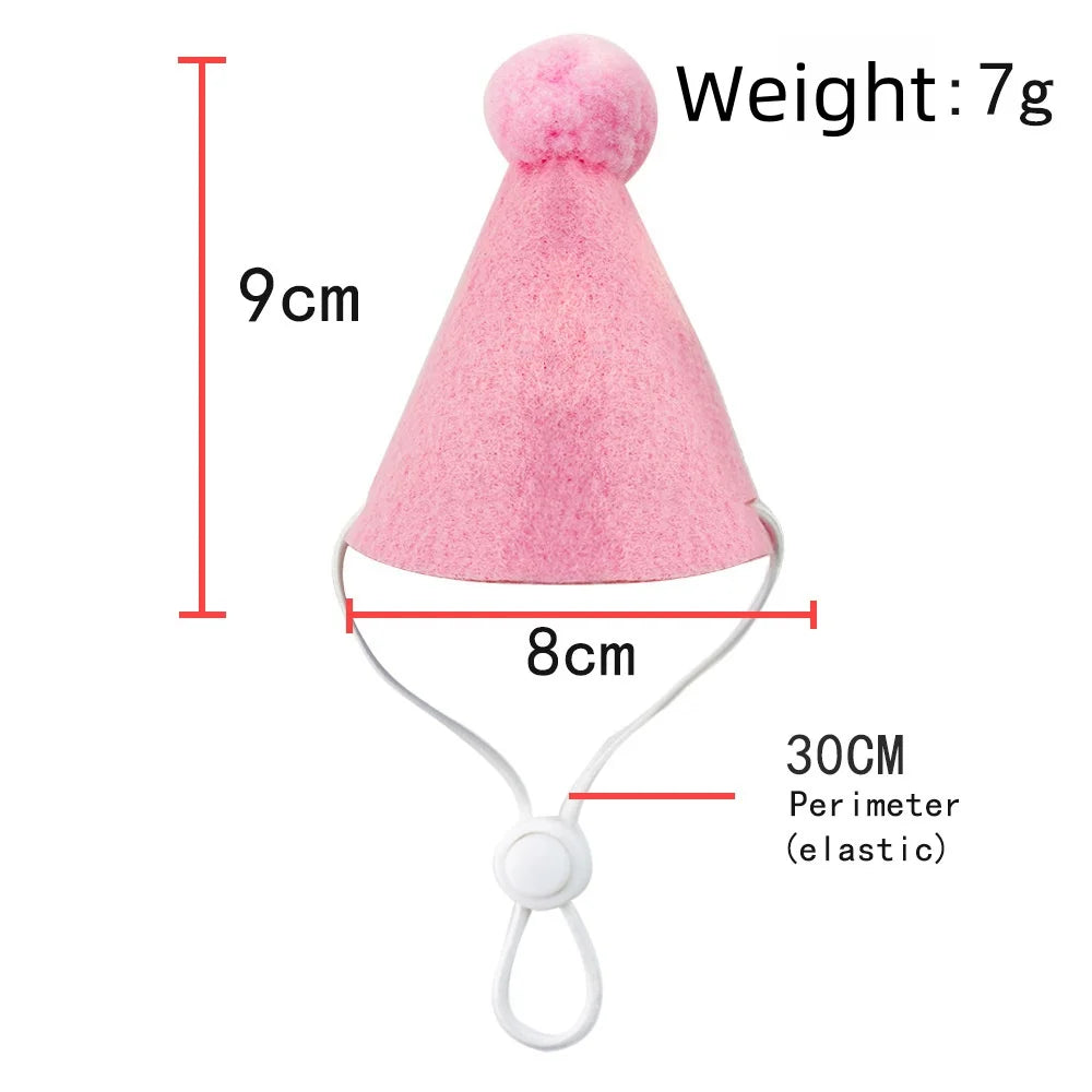 2025 Pet Birthday Hat Scarf Set Adjustable, Cat/Dog Birthday Supplies Mini Pet Saliva Towel Cat/Dog Supplies
