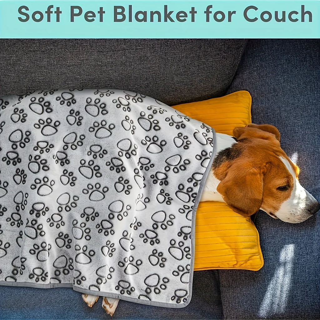 Soft Fluffy Pet Blanket Cute Cartoon Print Warm Comfortable Dog Cat Bed Mat High Quality Pet Sleeping Cover Blanket Pet Supplies